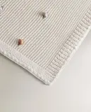 Zara Home плед детский из хлопка, в полоску, 70x100 см — фото 6
