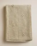 Zara Home плед детский из хлопка, розовый, 70x100 см — фото 1