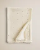 Zara Home плед детский из хлопка, оранжевый, 70x100 см — фото 1