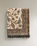 Zara Home плед из хлопка, зелёный, 140x190 см — фото 2