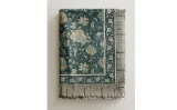 Zara Home плед из хлопка, бирюзовый, в полоску, 140x190 см — фото 8