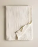 Zara Home плед детский из хлопка, экрю, 90x120 см — фото 1