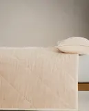 Zara Home покрывало детское из хлопка, синий, в полоску — фото 4