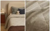 Zara Home покрывало детское из хлопка, синий, в полоску — фото 8
