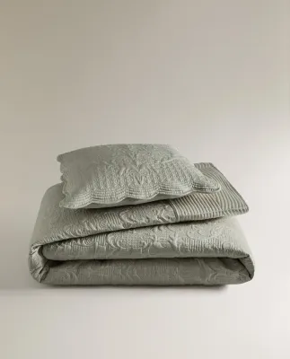 Zara Home покрывало из полиэстера, зелёный