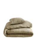 Zara Home покрывало детское из хлопка, зелёный, в полоску — фото 6