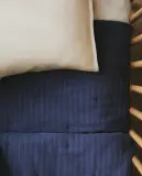 Zara Home покрывало детское из хлопка, тёмно-синий, в полоску · 1604/005 — фото 1