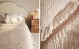 Zara Home покрывало детское из хлопка, экрю — фото 1