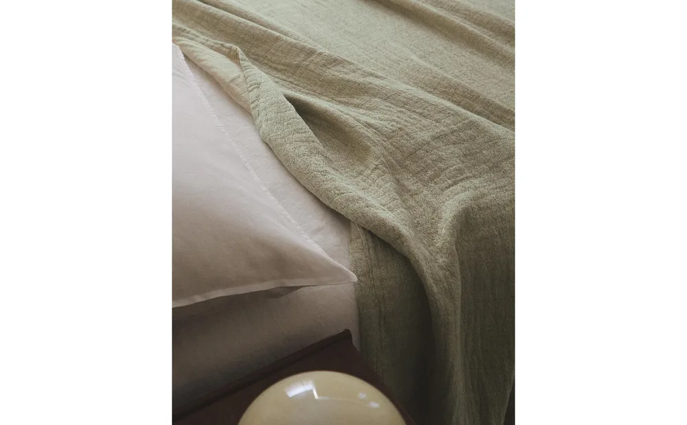 Zara Home покрывало из хлопка, зелёный · 5165/006