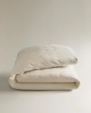 Zara Home покрывало из льна, горчичный, в клетку — фото 3