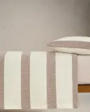 Zara Home покрывало детское из хлопка, терракотовый, в полоску — фото 6