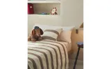 Zara Home покрывало детское из хлопка, терракотовый, в полоску — фото 8