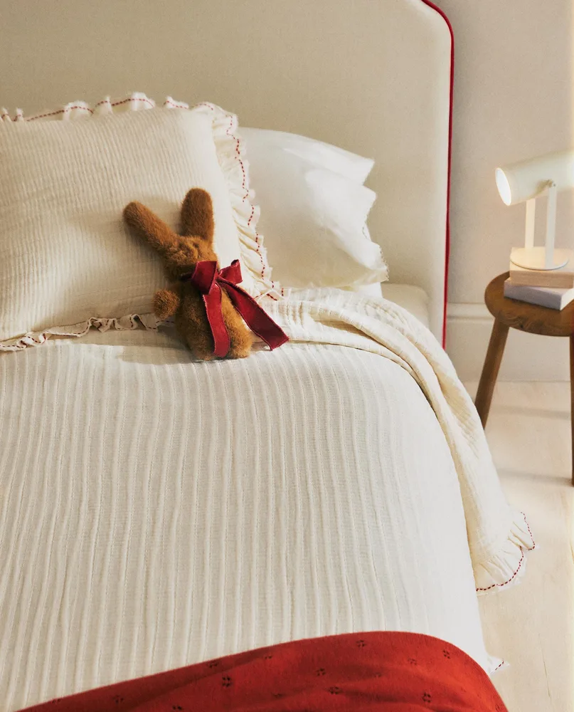 Zara Home покрывало детское из хлопка, оранжевый