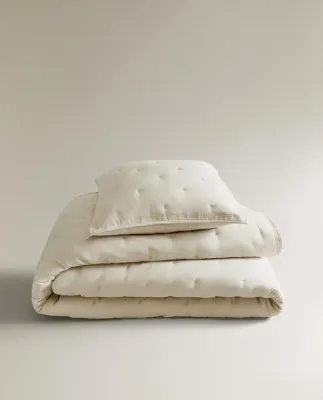 Zara Home покрывало из полиэстера, бежевый