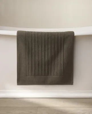 Zara Home коврик для ванной из хлопка, белый, в полоску