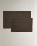 Zara Home коврик для ванной из хлопка, белый, в полоску — фото 6