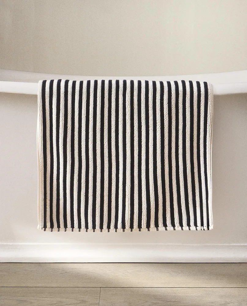 Zara Home коврик для ванной из хлопка, в полоску