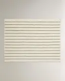 Zara Home коврик для ванной из хлопка, тёмно-синий, в полоску, 50x70 см — фото 4