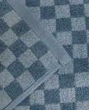 Zara Home коврик для ванной из хлопка, синий, в клетку, 50x80 см — фото 7