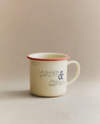 Zara Home кружка из каменной керамики, цвет разноцветный, 11 см · 7606/210