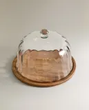 Zara Home сервировочная подставка из стекла, цвет коричневый, 20.5 см — фото 3