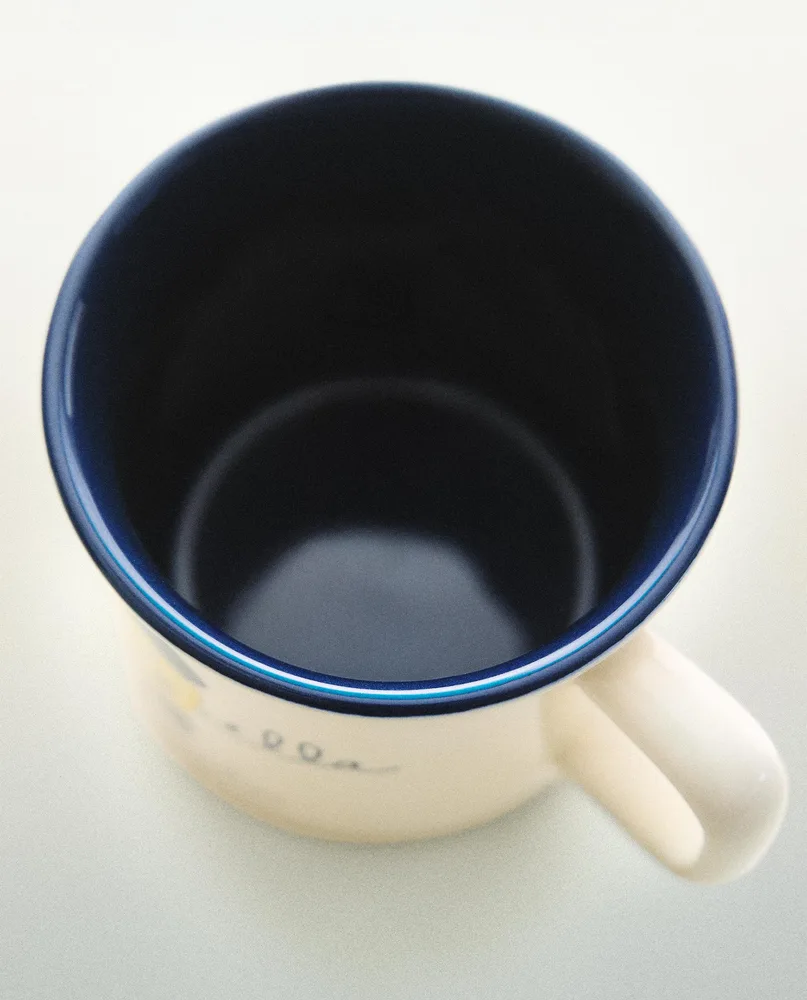 Zara Home кружка из каменной керамики, цвет разноцветный, 12.6 см