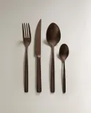 Zara Home набор столовых приборов из нержавеющей стали, цвет медный, 22.8 см — фото 4