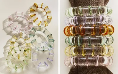 Zara Home кольцо для салфеток из боросиликатного стекла, цвет зелёный, 6 см
