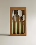 Zara Home набор столовых приборов из нержавеющей стали, цвет зелёный, 22 см — фото 3