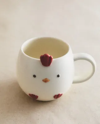 Zara Home кружка из фарфора, цвет разноцветный, 14 см