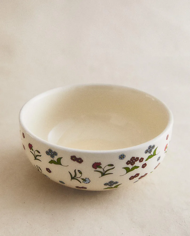 Zara Home миска из каменной керамики, цвет разноцветный, 14 см