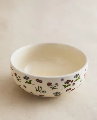 Zara Home миска из каменной керамики, цвет разноцветный, 14 см