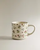 Zara Home кружка из каменной керамики, цвет разноцветный, 12.8 см — фото 6