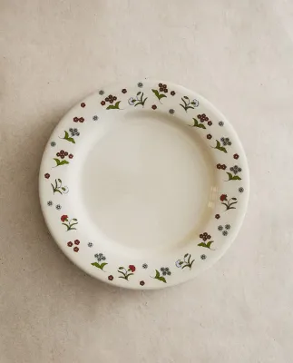 Zara Home тарелка из каменной керамики, цвет разноцветный, 19.8 см