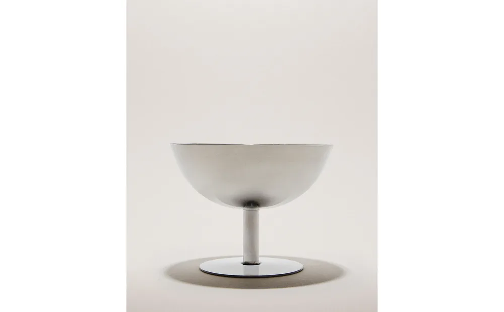 Zara Home бокал из нержавеющей стали, цвет серебристый, 10 см