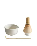 Zara Home набор для приготовления матчи из каменной керамики, цвет кремовый, 10.9 см — фото 4