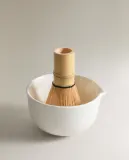 Zara Home набор для приготовления матчи из каменной керамики, цвет кремовый, 10.9 см — фото 5