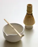 Zara Home набор для приготовления матчи из каменной керамики, цвет кремовый, 10.9 см — фото 8