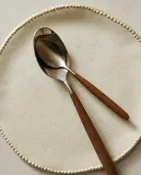 Zara Home набор столовых приборов из нержавеющей стали, цвет бежевый, 24 см — фото 2