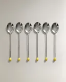 Zara Home чайная ложка из нержавеющей стали, цвет жёлтый, 15 см — фото 3