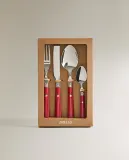 Zara Home набор столовых приборов из нержавеющей стали, цвет красный, 22.7 см — фото 7