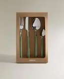 Zara Home набор столовых приборов из нержавеющей стали, цвет зелёный, 22.6 см — фото 3