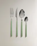 Zara Home набор столовых приборов из нержавеющей стали, цвет зелёный, 22.6 см — фото 4
