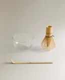 Zara Home набор для приготовления матчи из боросиликатного стекла, цвет прозрачный, 23.5 см — фото 3