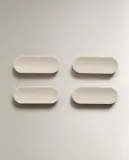 Zara Home набор столовых приборов из пластика, цвет бежевый, 7.8 см — фото 4