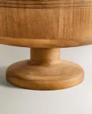 Zara Home миска из дерева, цвет коричневый, 26 см — фото 2