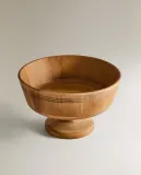 Zara Home миска из дерева, цвет коричневый, 26 см — фото 5