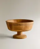 Zara Home миска из дерева, цвет коричневый, 26 см — фото 8