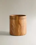 Zara Home банка для продуктов из дерева, цвет коричневый, 15 см — фото 1