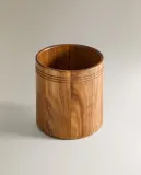 Zara Home банка для продуктов из дерева, цвет коричневый, 15 см — фото 3
